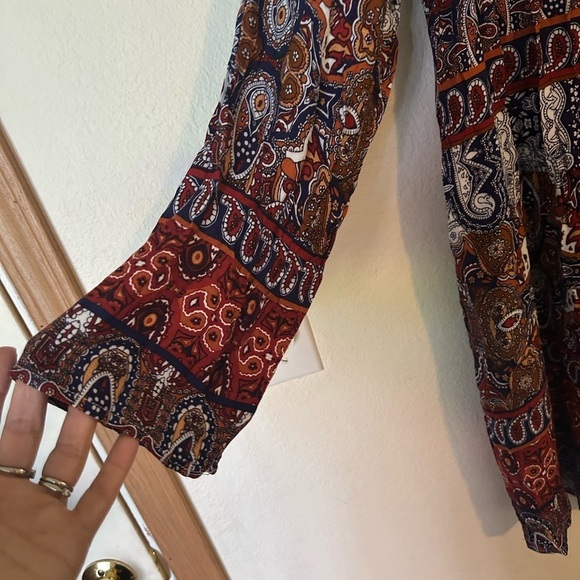 NWT KidsForm Bohemian Patterned Paisley Dress Large - Picture 8 of 12